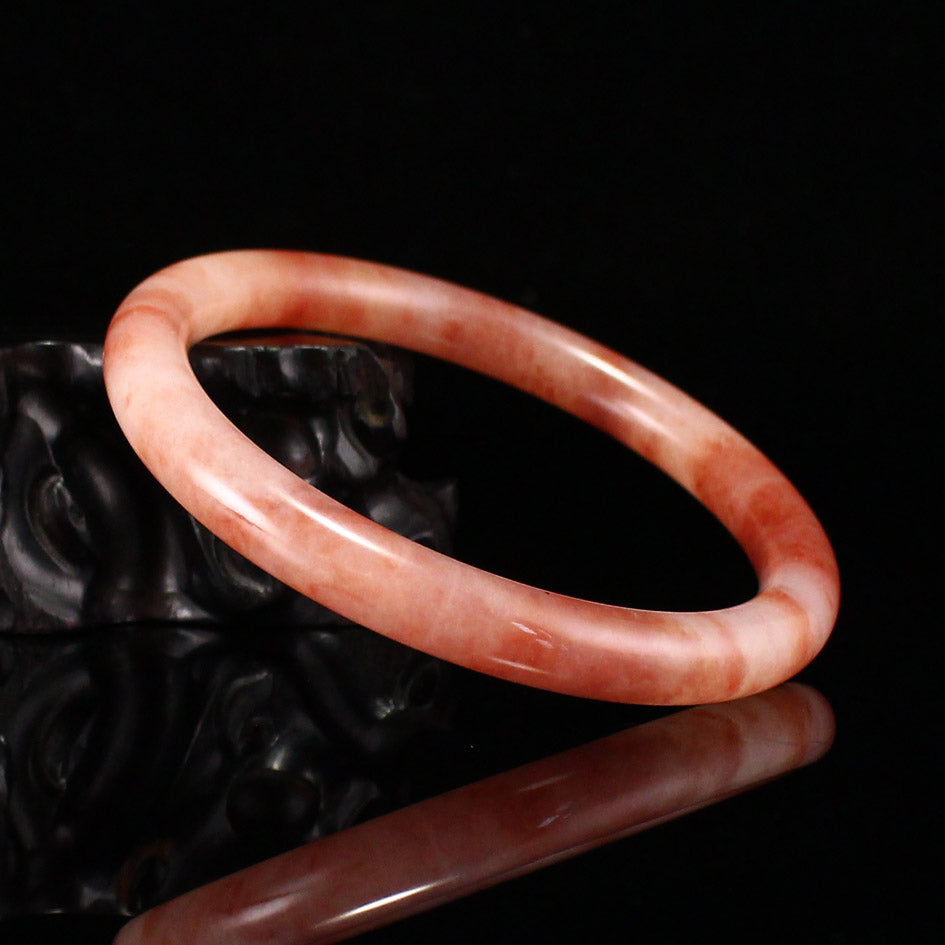 A1963 Inside Diameter 63 MM Natural Quartzite Pink Taohuayu Bracelet