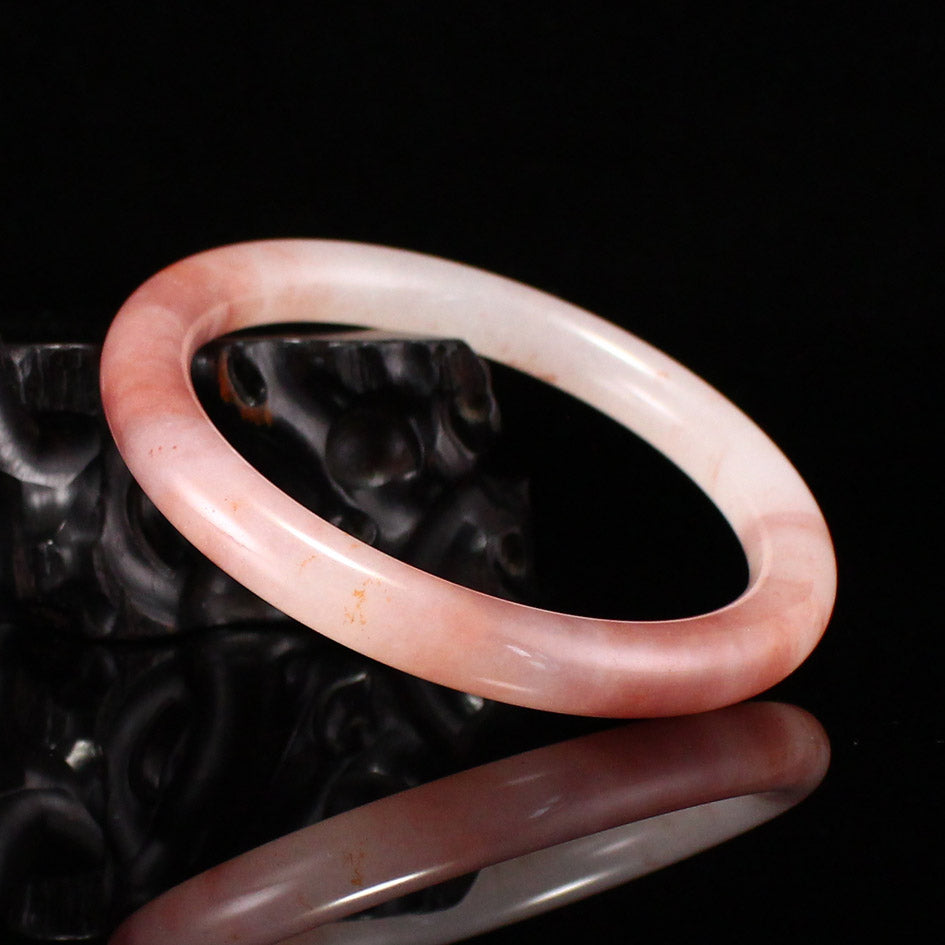 A1965 Inside Diameter 59 MM Natural Quartzite Pink Taohuayu Bracelet