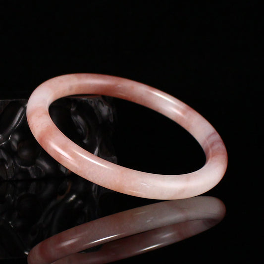 A1966 Inside Diameter 61.5 MM Natural Quartzite Pink Taohuayu Bracelet
