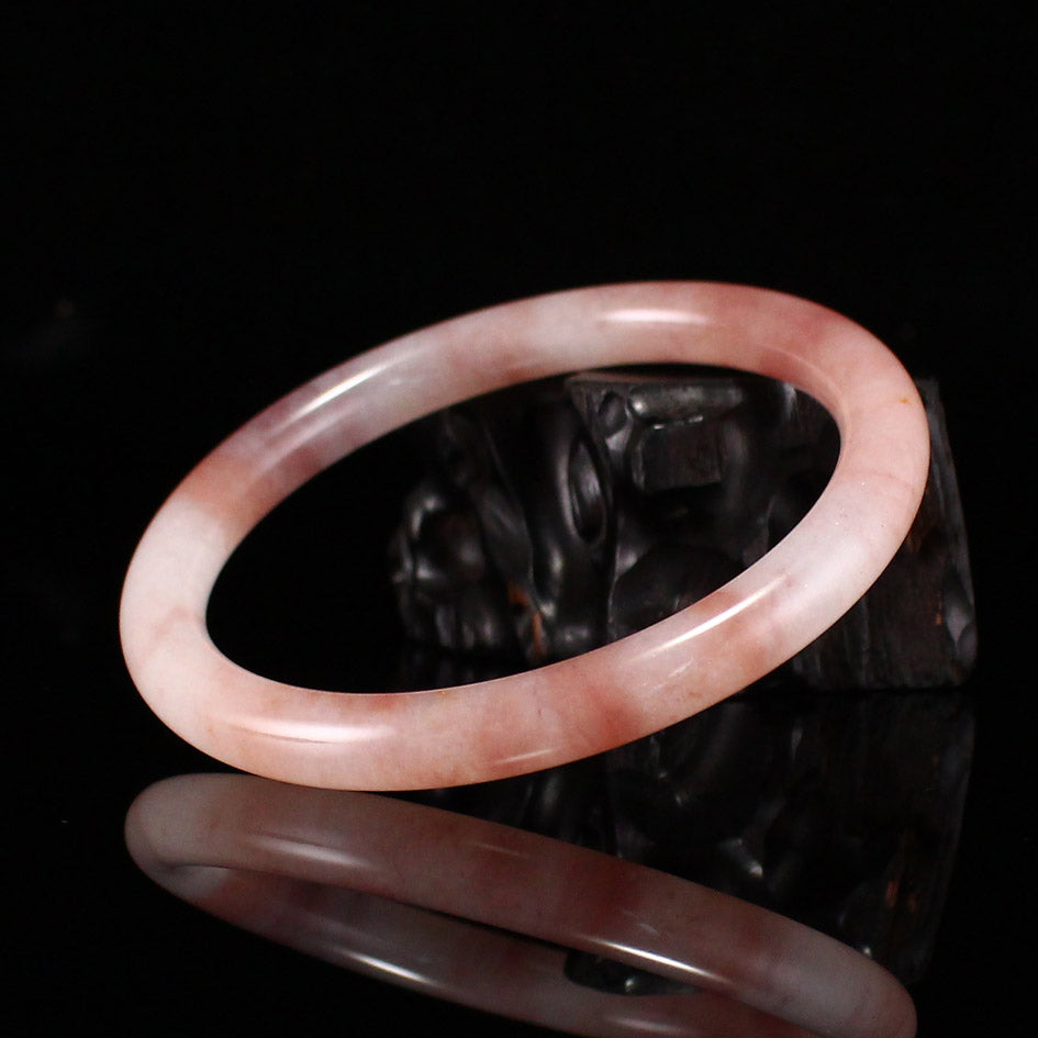 A1966 Inside Diameter 61.5 MM Natural Quartzite Pink Taohuayu Bracelet