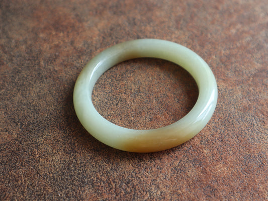 A1993 Inside Diameter 56.7 MM Superb Chinese Sugar & White Hetian Jade Bracelet