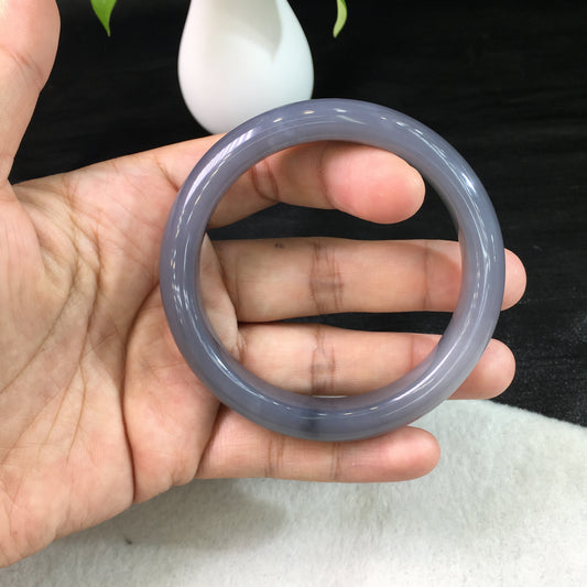A2003 Inside Diameter 59 MM Superb Chinese Smoke Purple Hetian Jade Bracelet