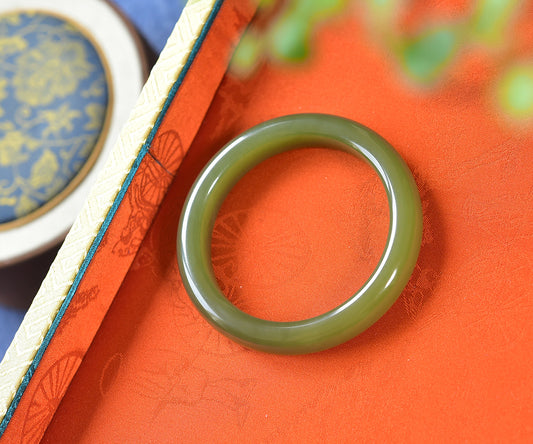 A2008 Inside Diameter 53 MM Chinese Hetian Jade Bracelet