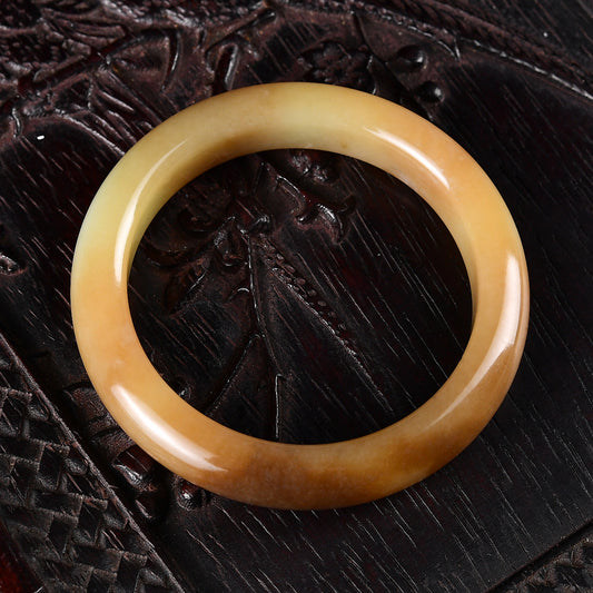 A2009 Inside Diameter 57.5 MM Chinese Sugar Hetian Jade Bracelet