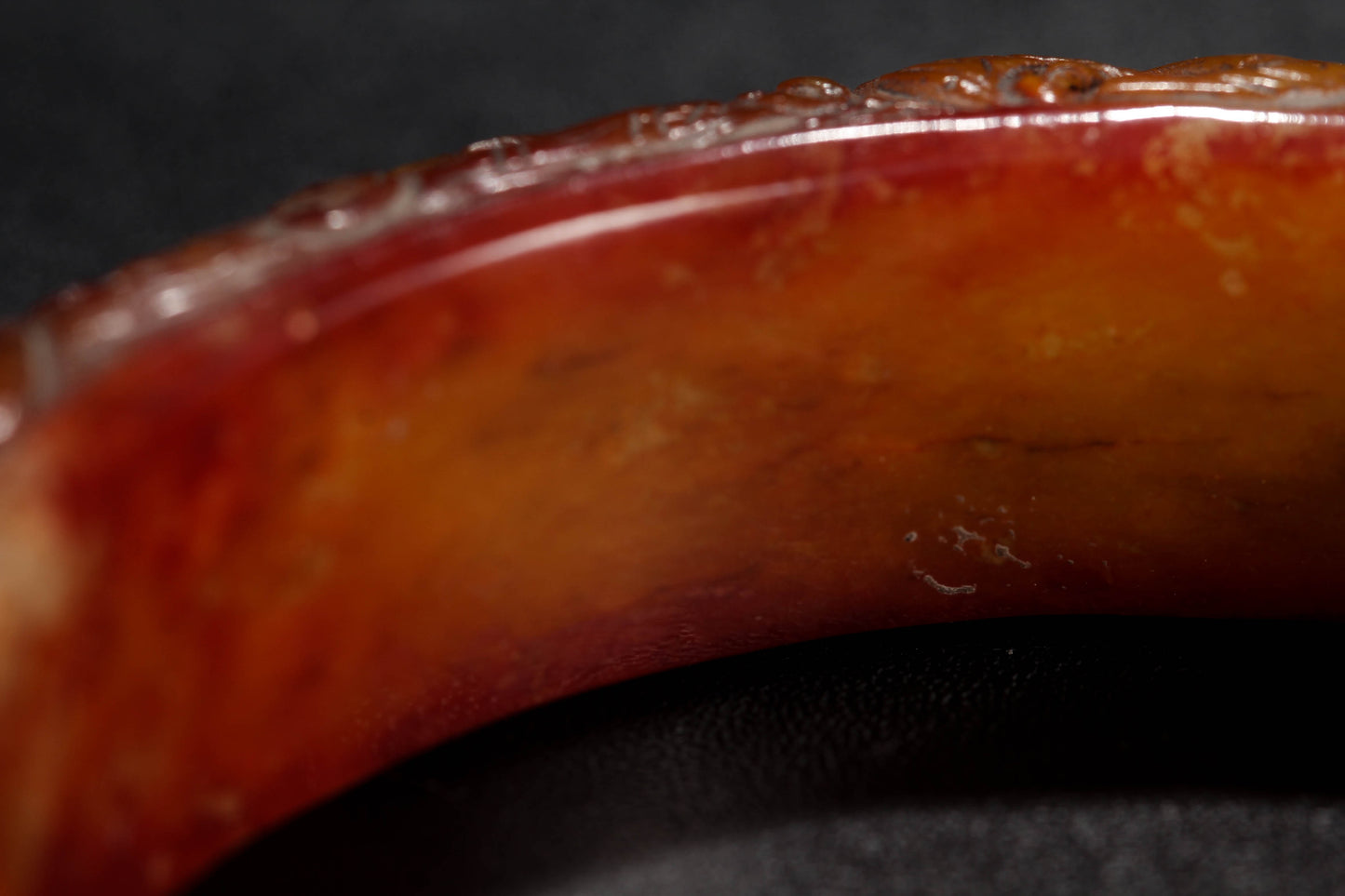 A2019 Inside Diameter 59 MM Vintage Chinese Hetian Jade Bracelet