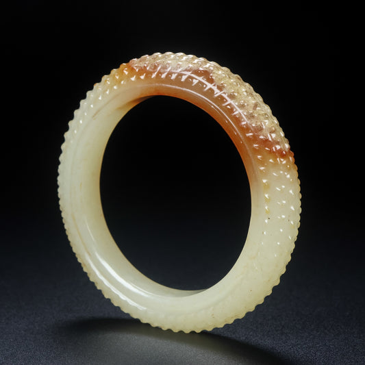 A2020 Inside Diameter 60 MM Vintage Chinese Hetian Jade Bracelet