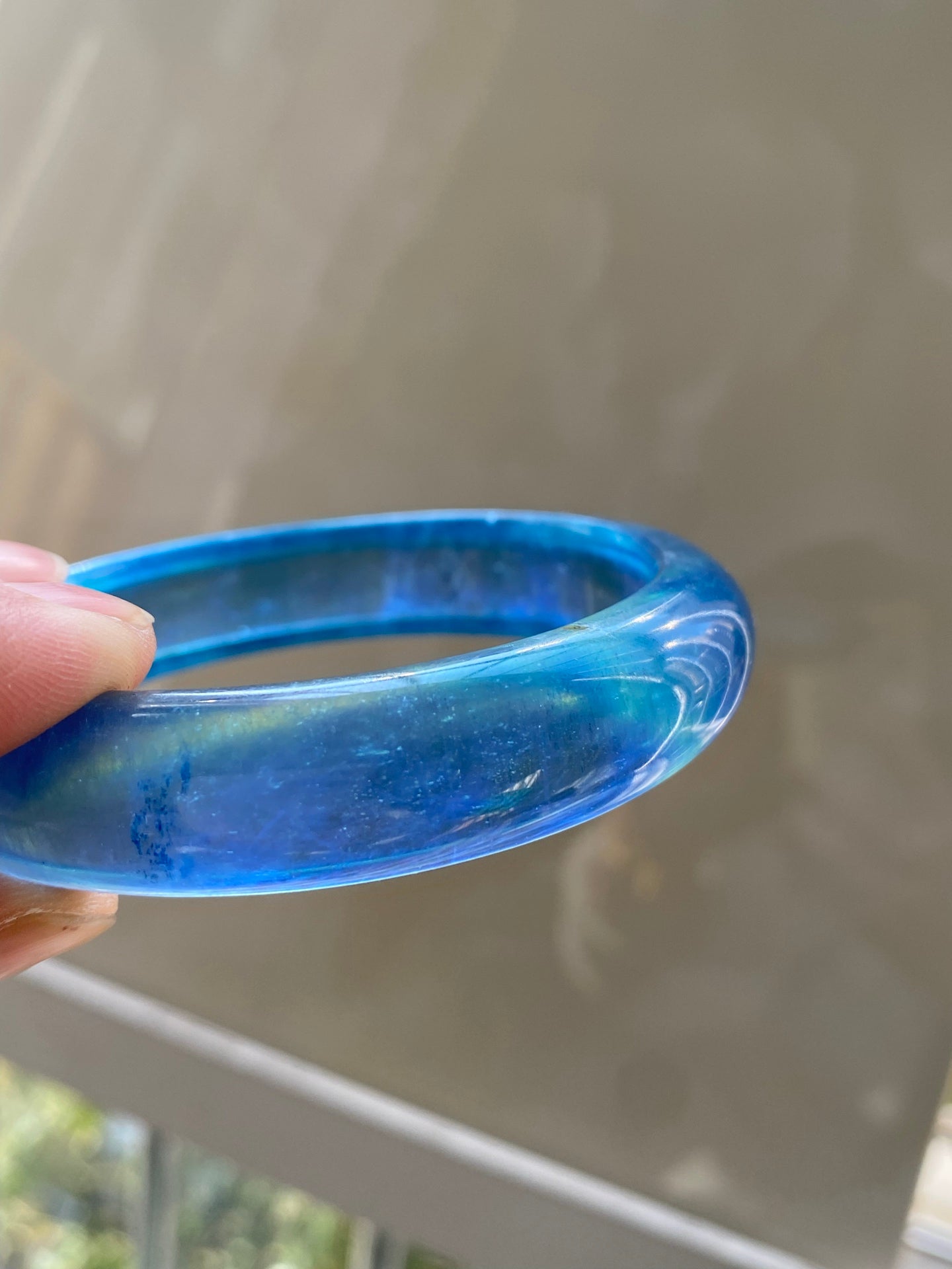 A2034 Inside Diameter 60.4 MM Beautiful Aquamarine Bracelet