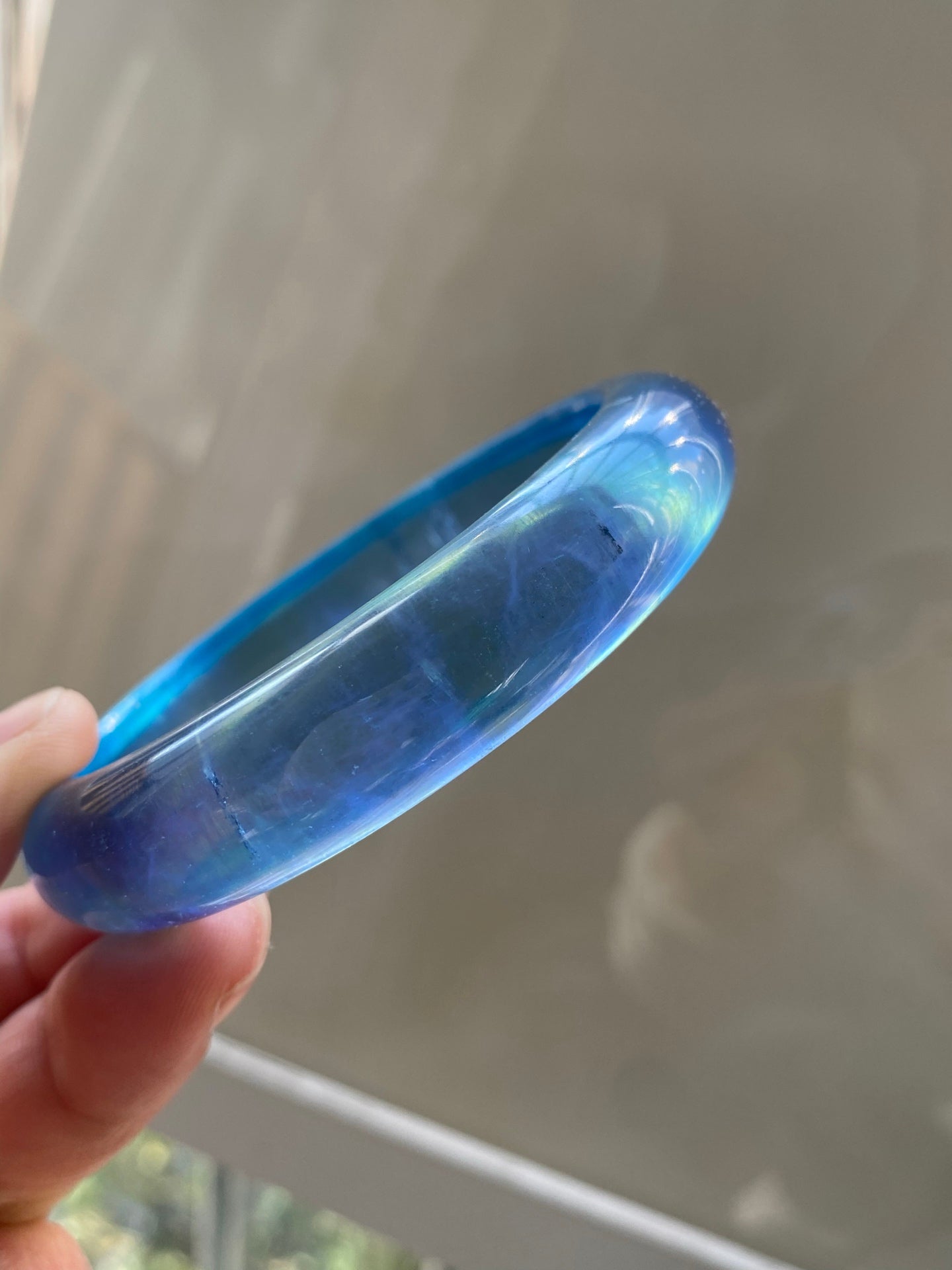 A2034 Inside Diameter 60.4 MM Beautiful Aquamarine Bracelet