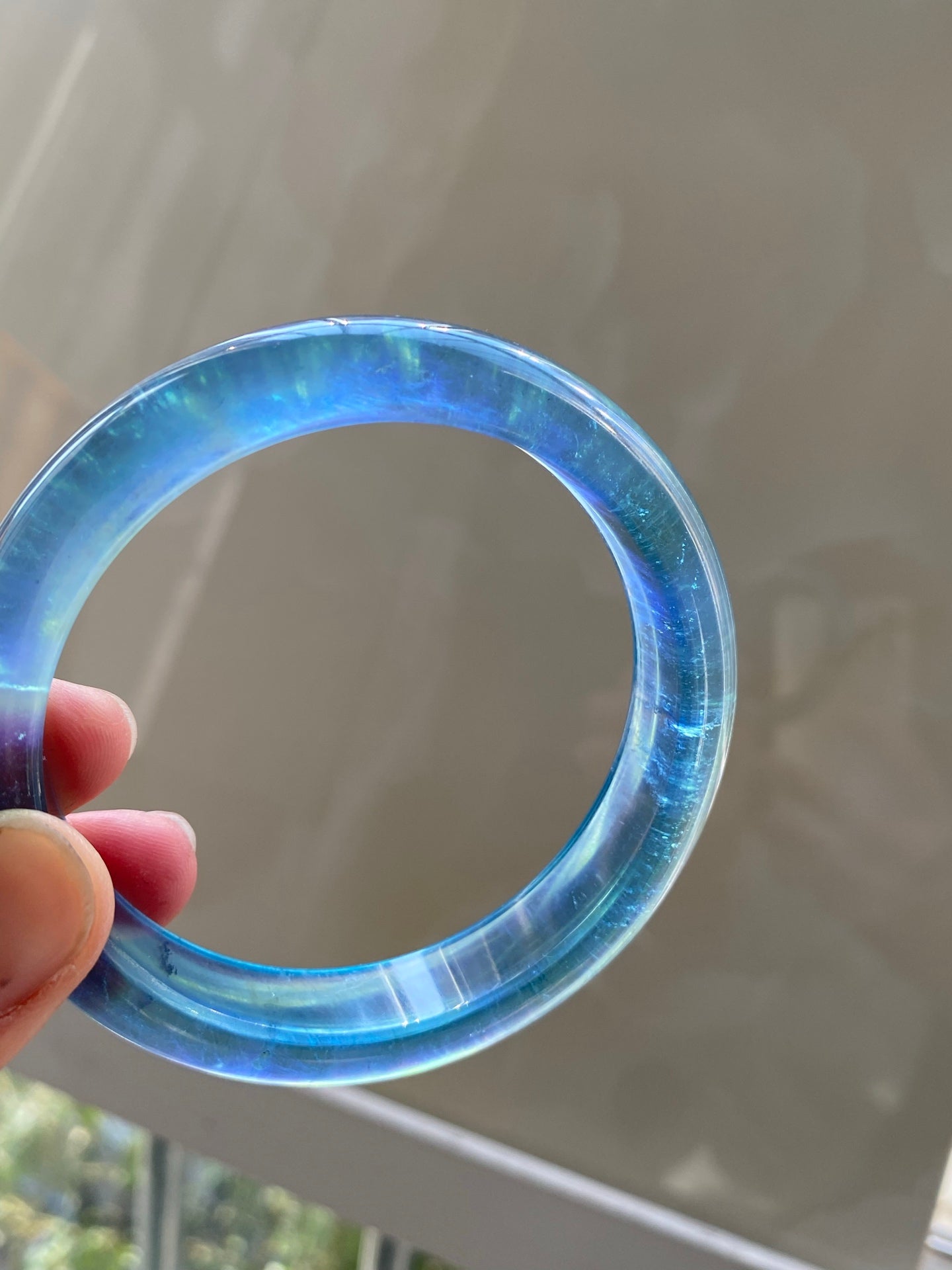 A2034 Inside Diameter 60.4 MM Beautiful Aquamarine Bracelet