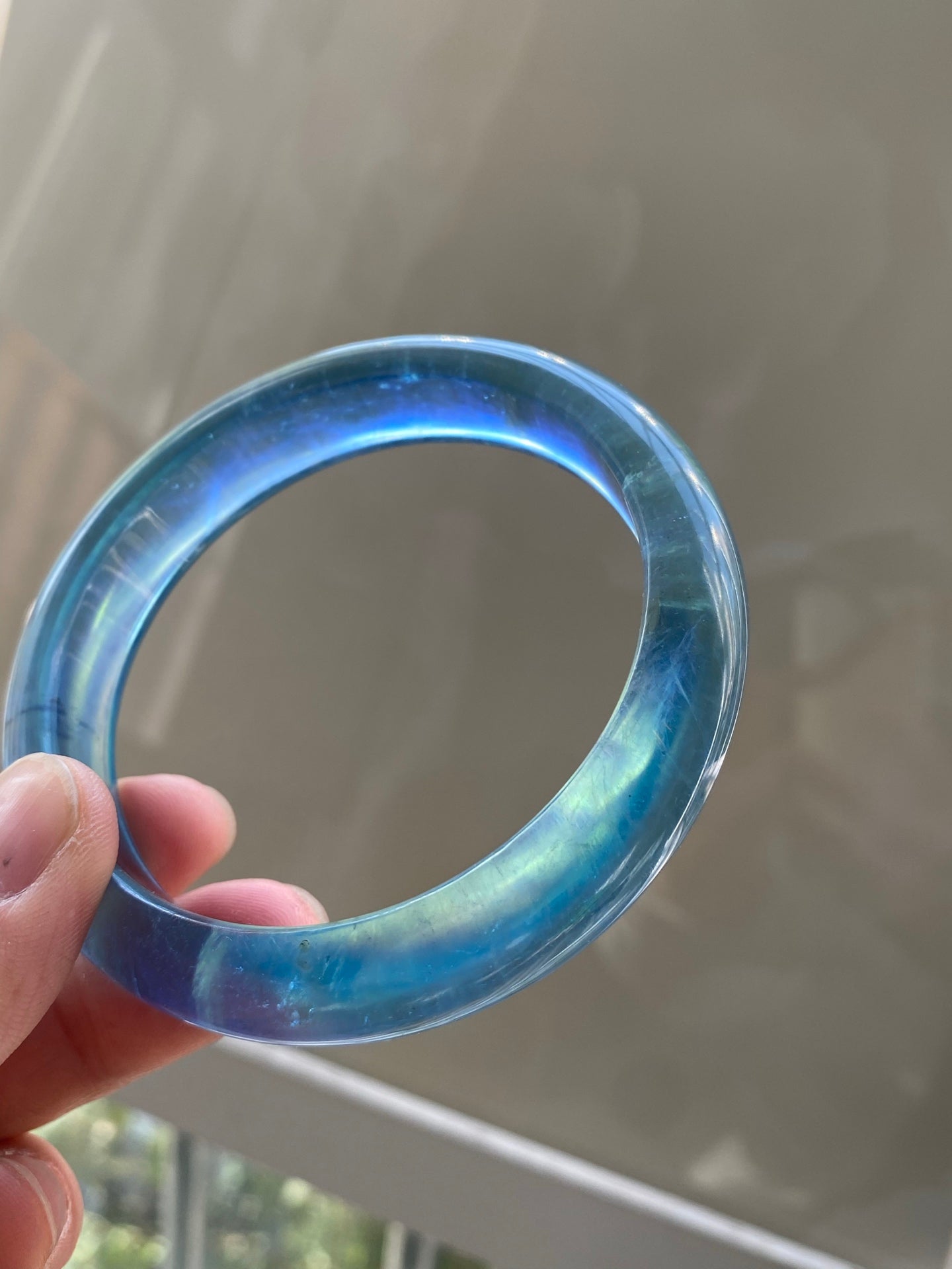 A2034 Inside Diameter 60.4 MM Beautiful Aquamarine Bracelet