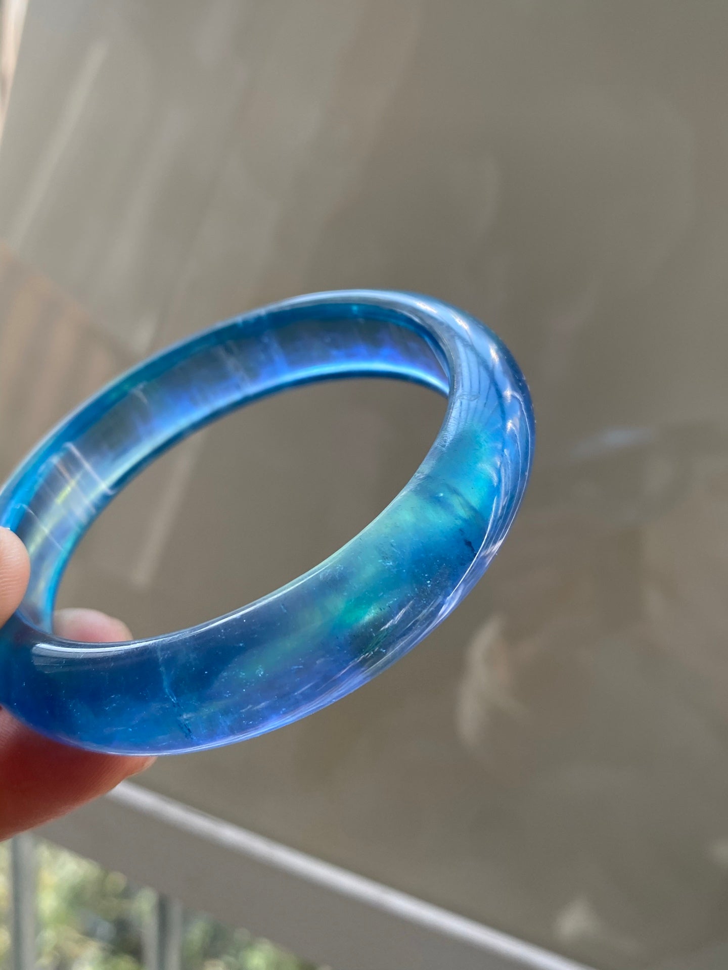A2034 Inside Diameter 60.4 MM Beautiful Aquamarine Bracelet