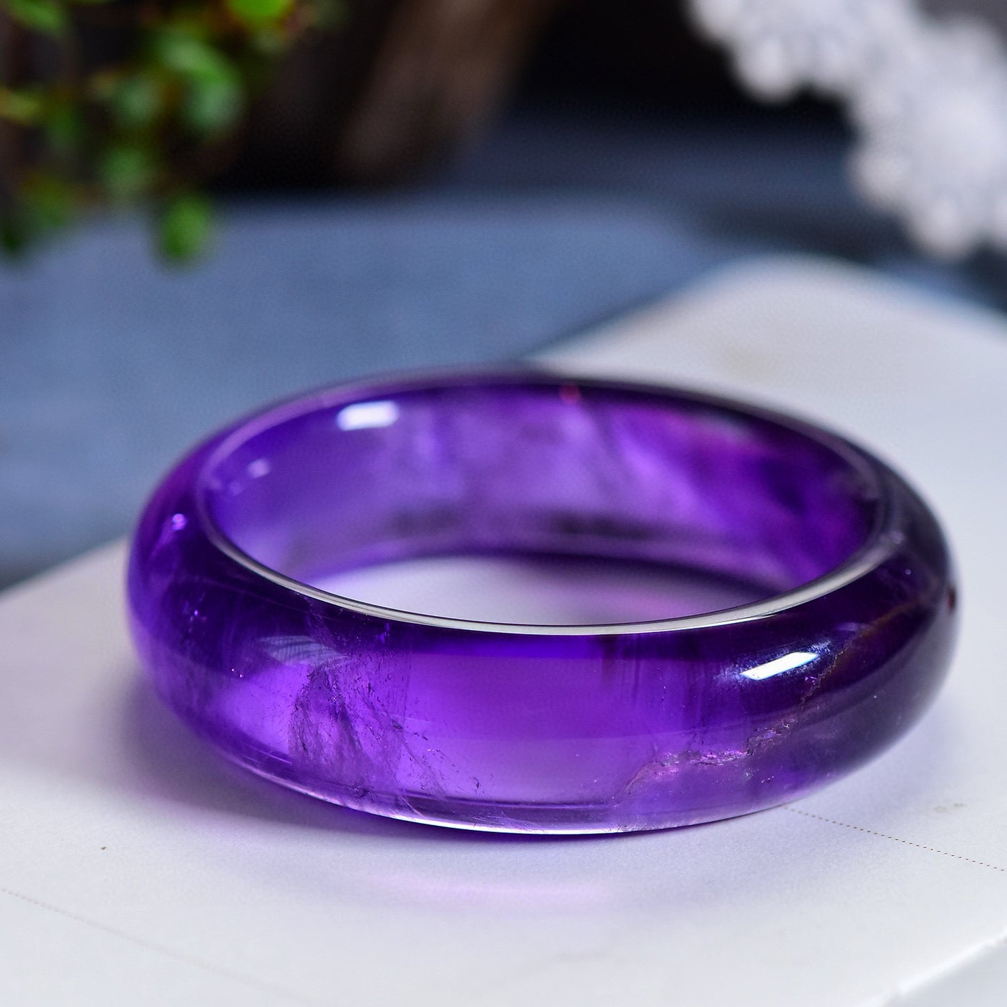 A2041 Inside Diameter 57.8 MM Exquisite Amethyst Bracelet