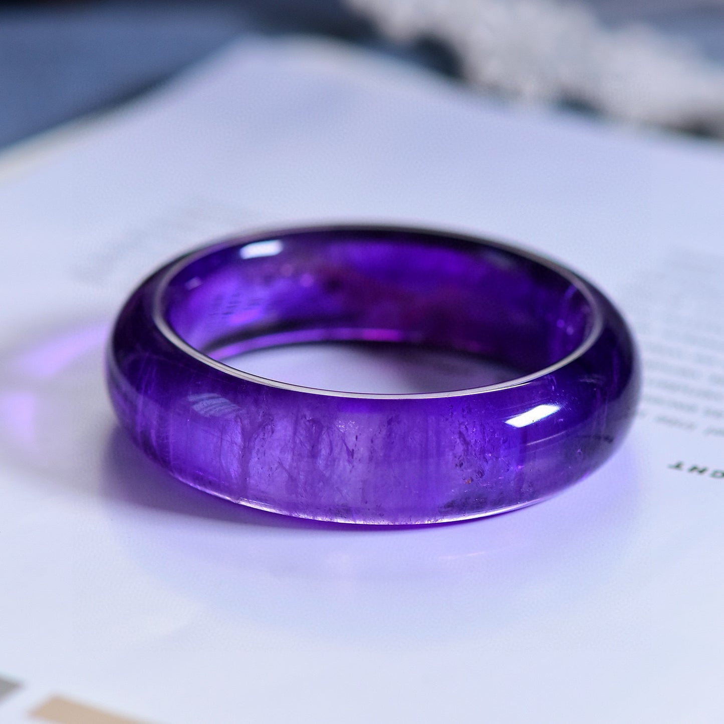 A2041 Inside Diameter 57.8 MM Exquisite Amethyst Bracelet