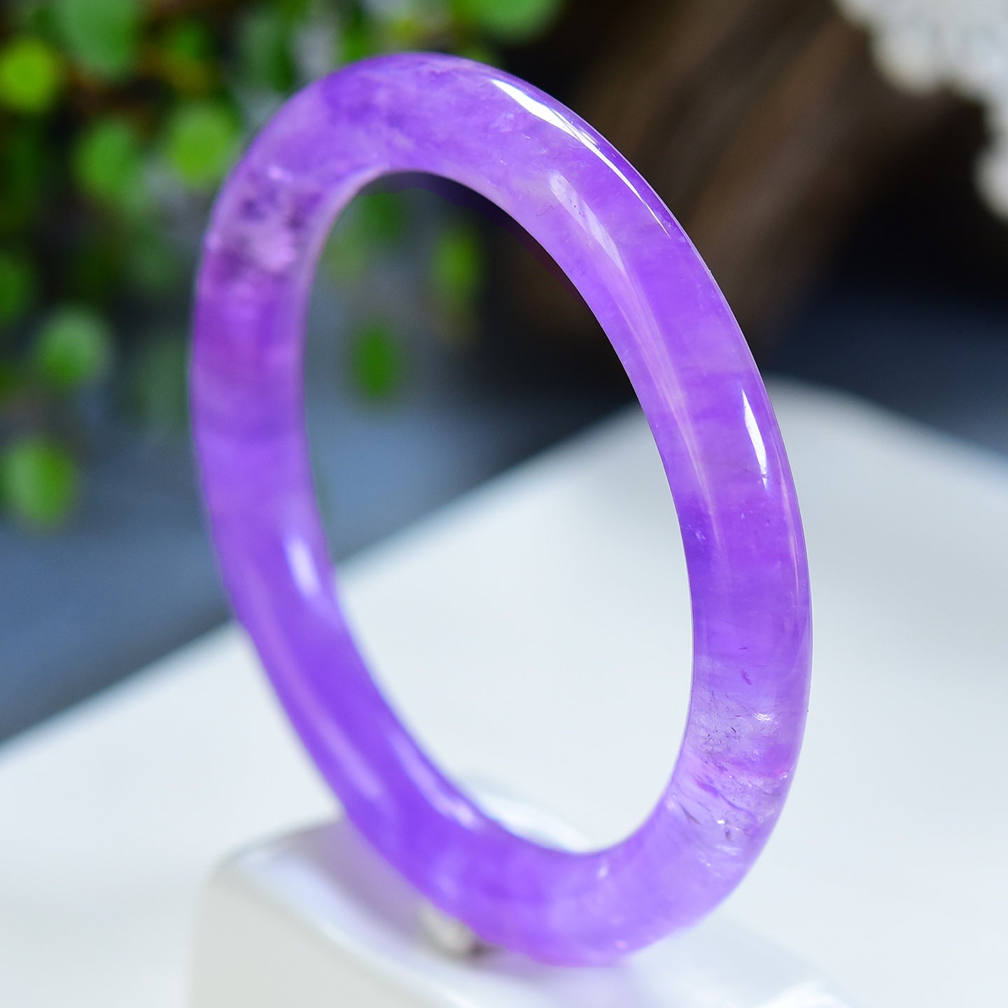A2045 Inside Diameter 58 MM Natural Amethyst Bracelet