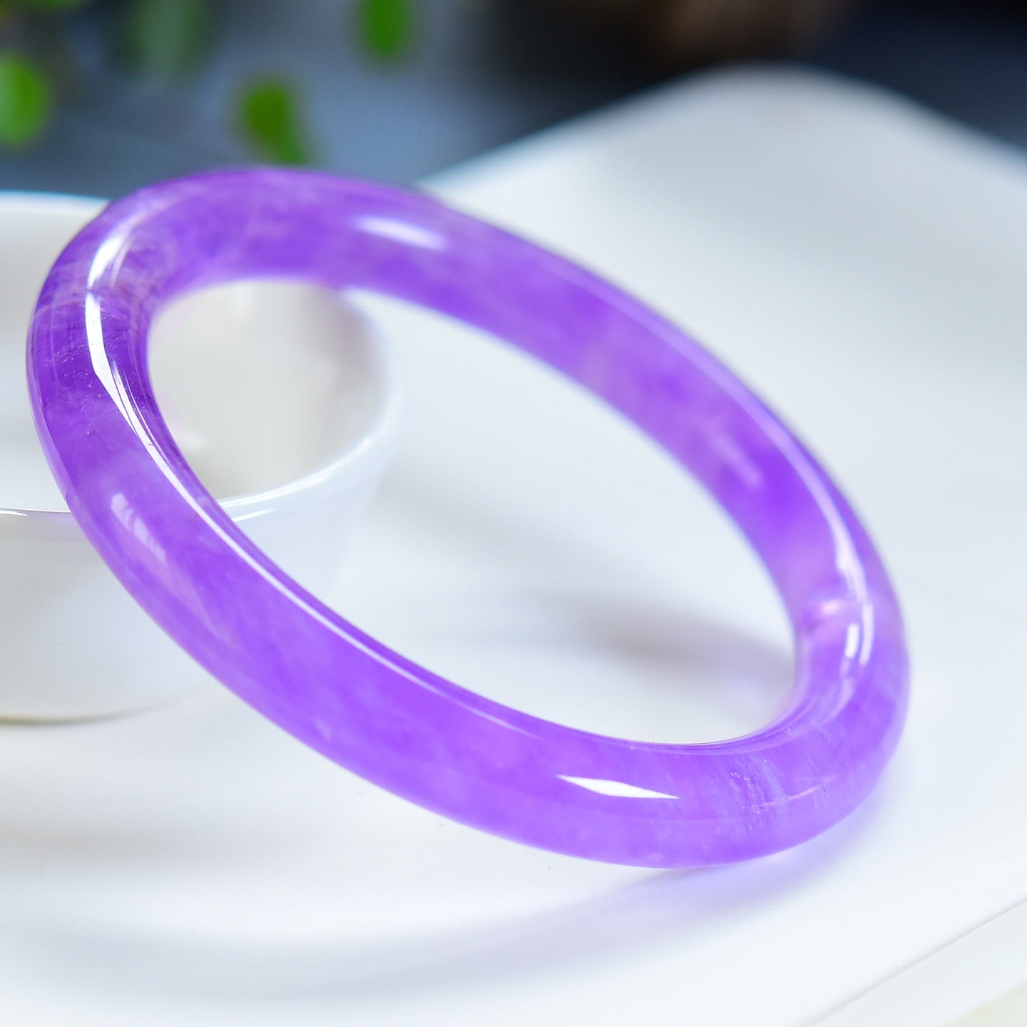 A2045 Inside Diameter 58 MM Natural Amethyst Bracelet