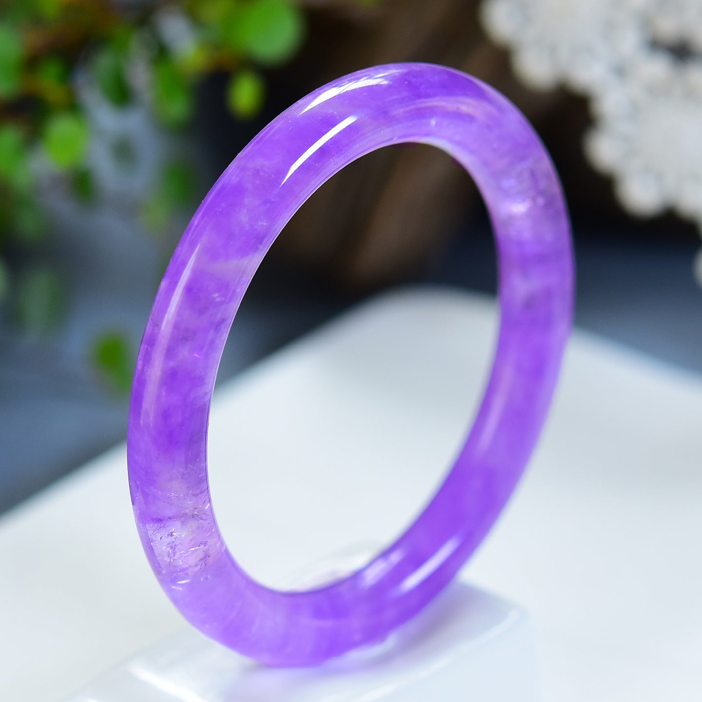 A2045 Inside Diameter 58 MM Natural Amethyst Bracelet