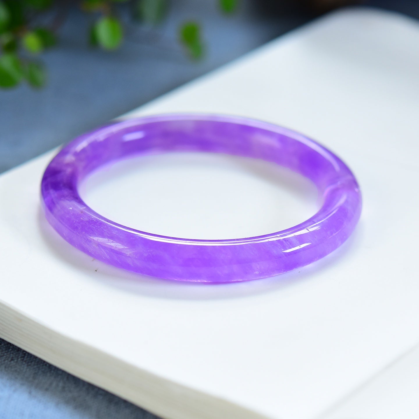 A2045 Inside Diameter 58 MM Natural Amethyst Bracelet