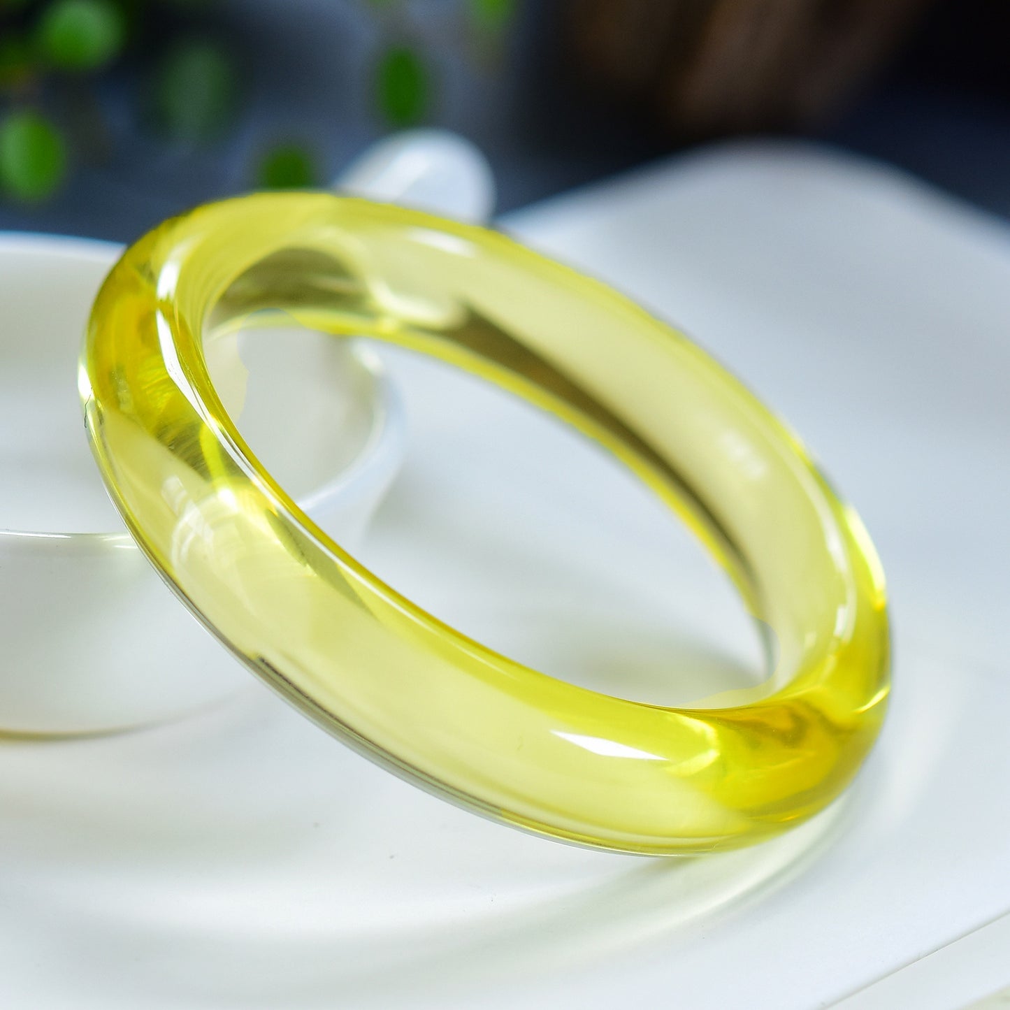 A2051 Inside Diameter 55 MM Exquisite Yellow Crystal Bracelet