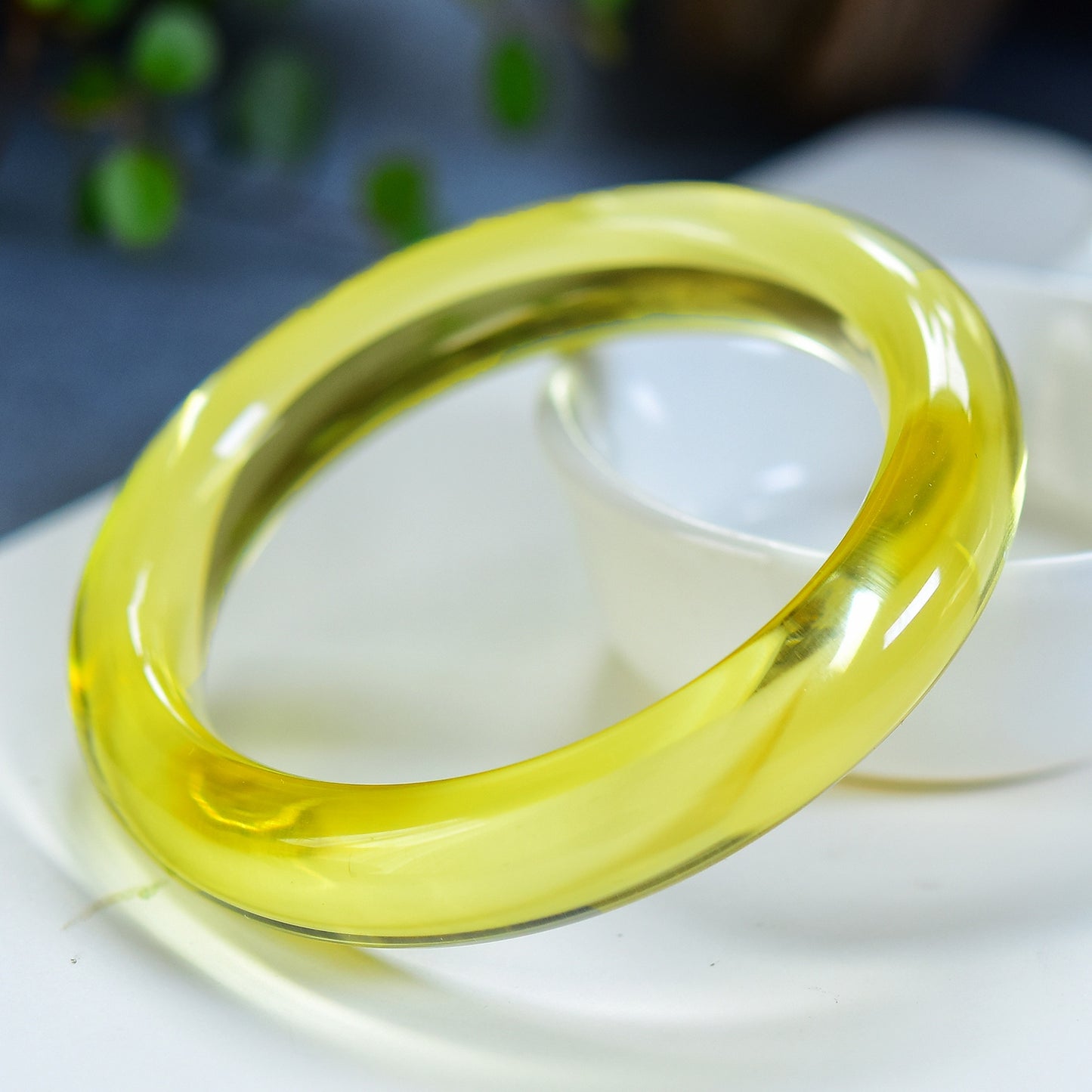 A2051 Inside Diameter 55 MM Exquisite Yellow Crystal Bracelet