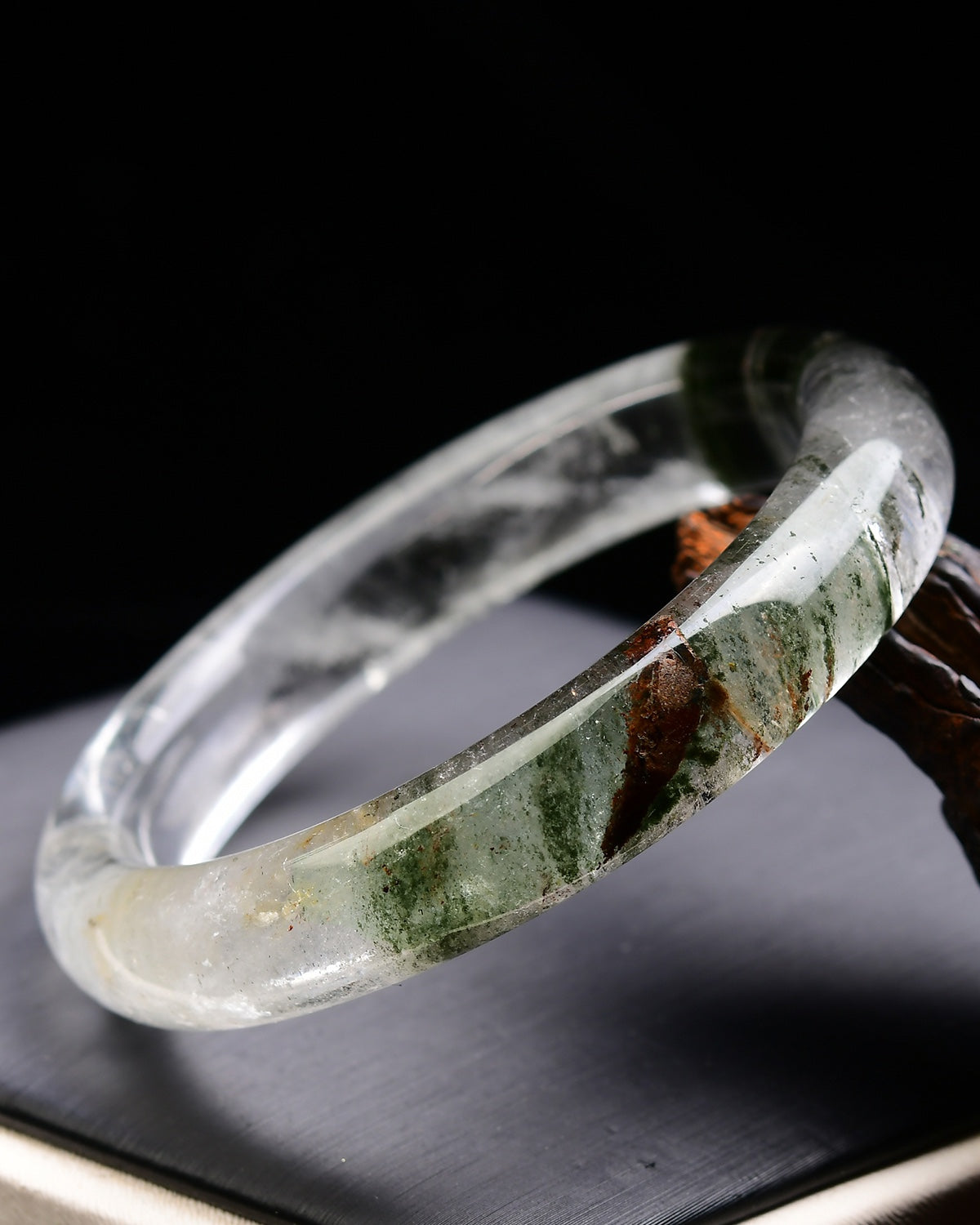 A2062 Inside Diameter 55 MM Beautiful Green Crystal Bracelet