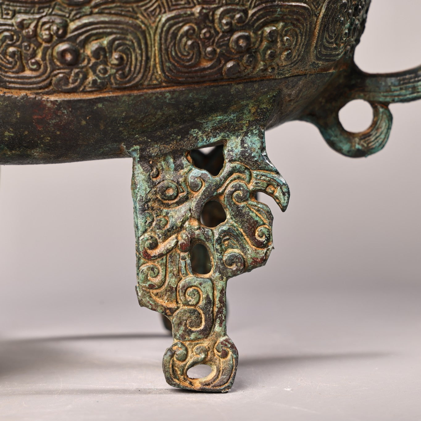 A2157 Vintage Chinese Bronze Fortune Beast Wine Cup