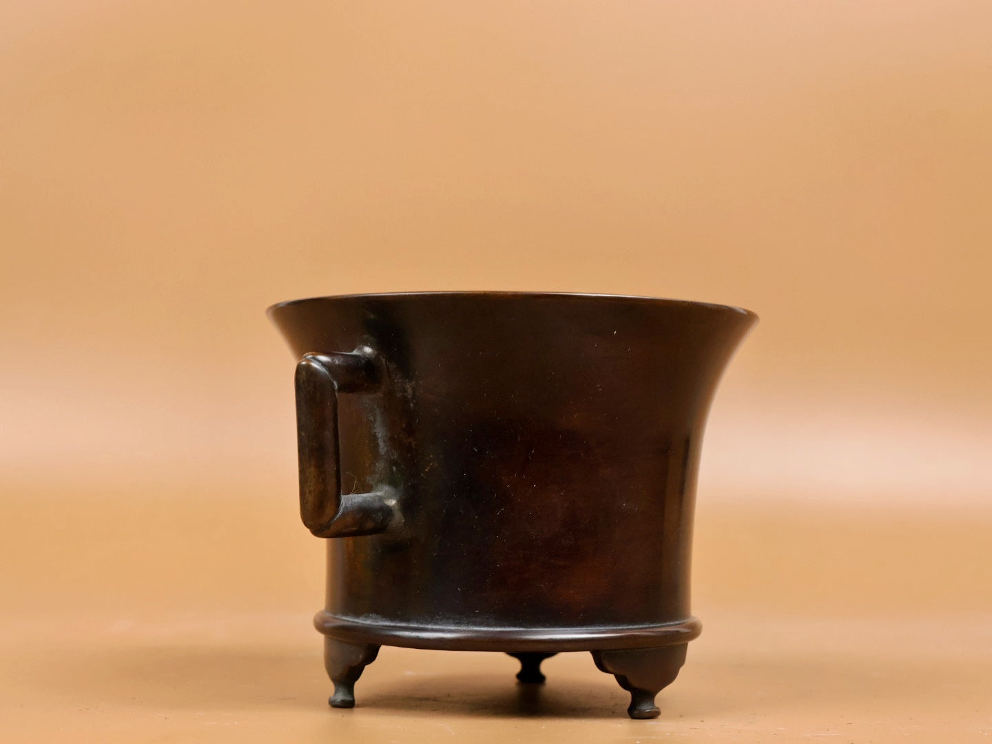 A2268 Vintage Chinese Copper Double Ear Incense Burner