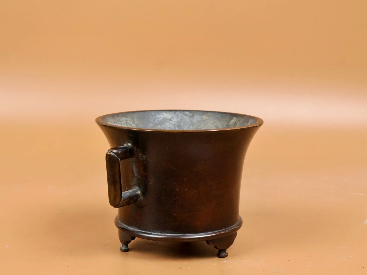 A2268 Vintage Chinese Copper Double Ear Incense Burner