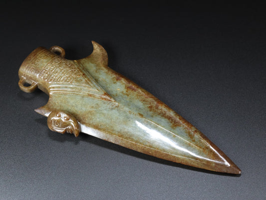 A2294 Vintage Chinese Hetian Jade Statue