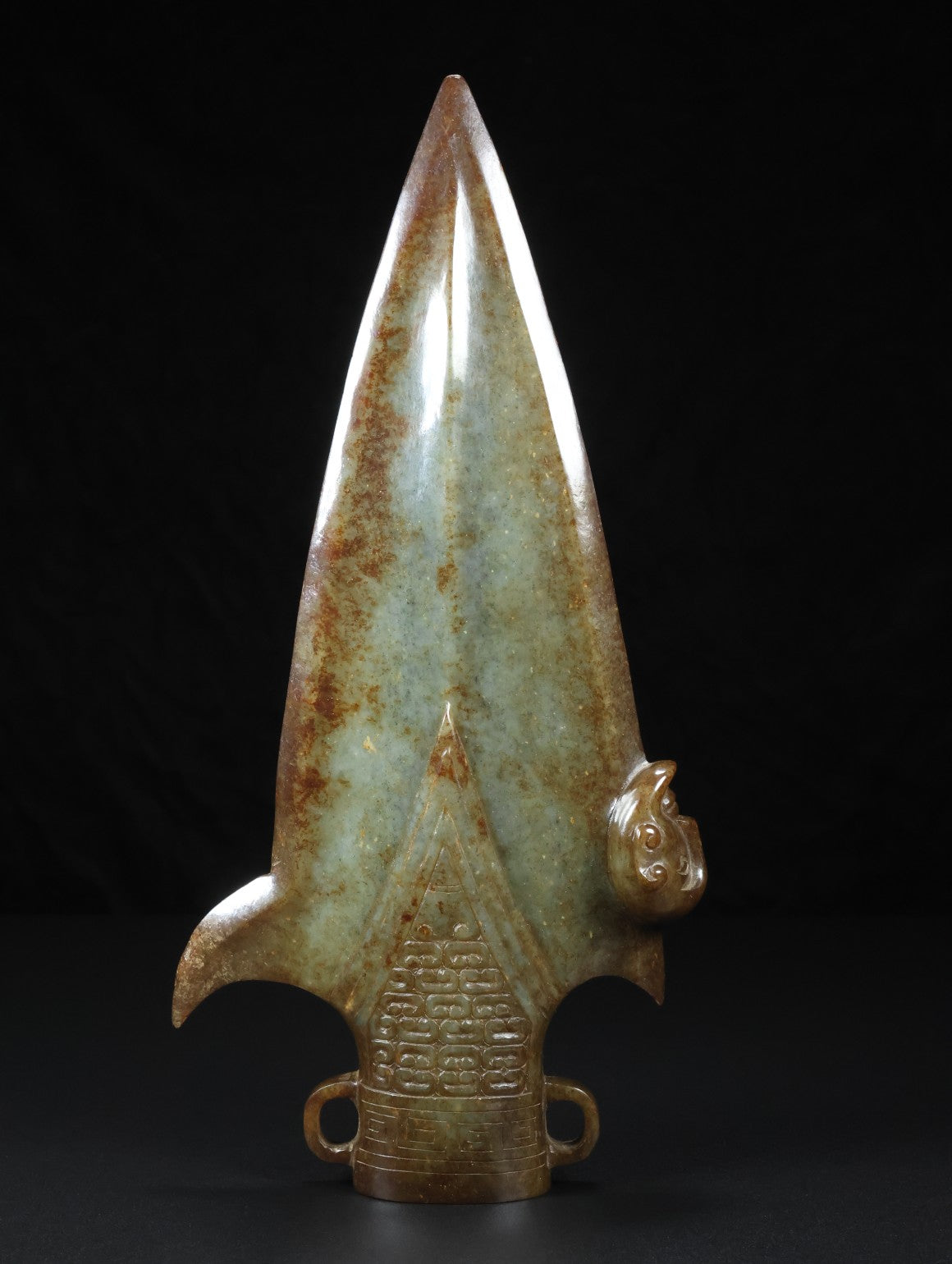 A2294 Vintage Chinese Hetian Jade Statue