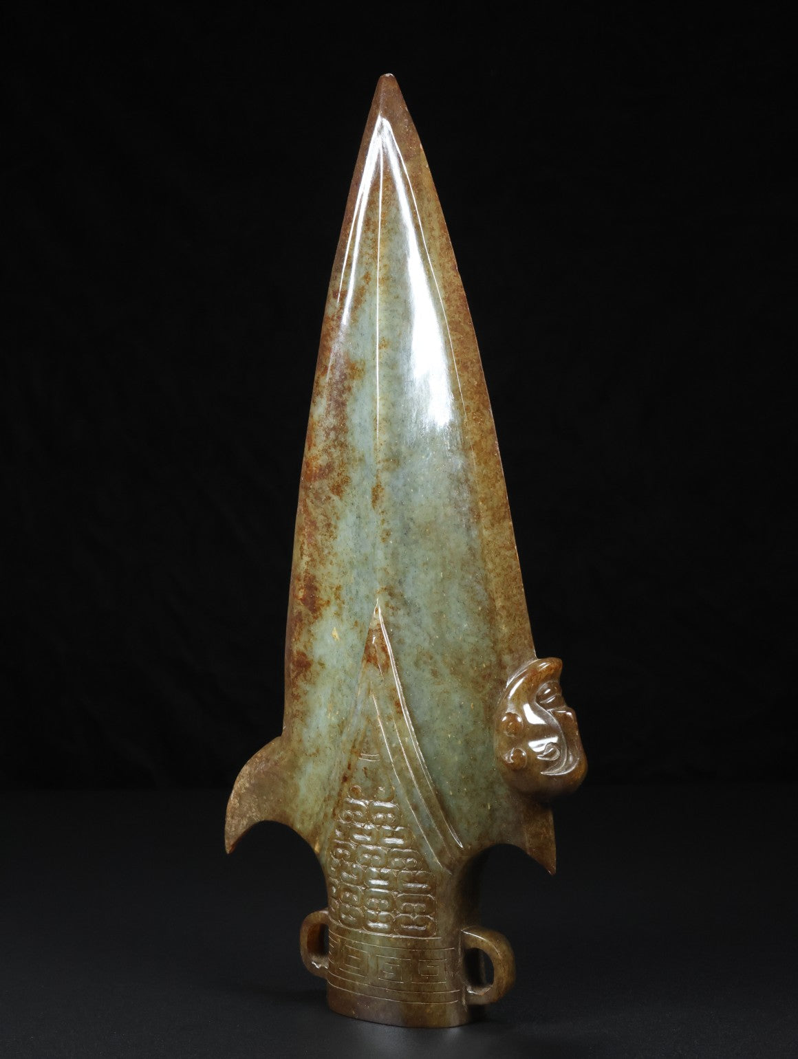 A2294 Vintage Chinese Hetian Jade Statue