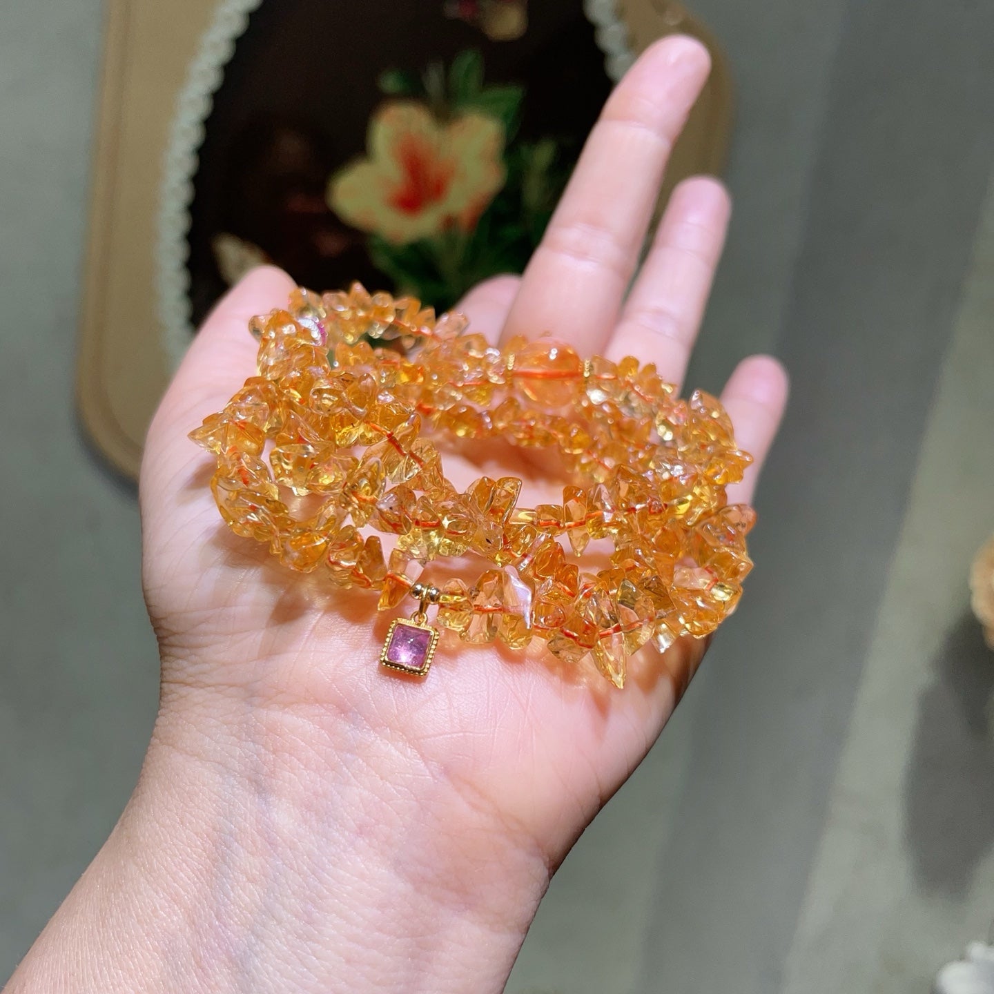 A2296 Beautiful Yellow Crystal Bracelet/Necklace