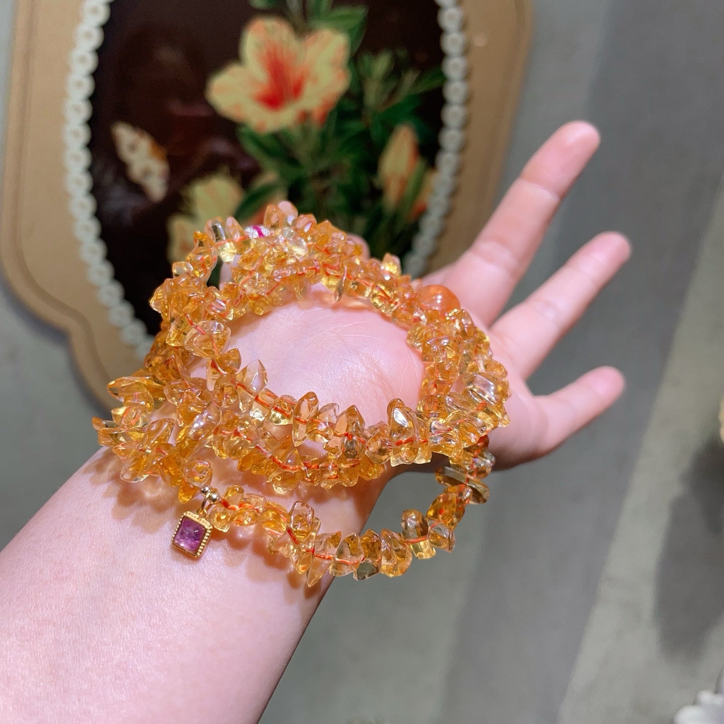 A2296 Beautiful Yellow Crystal Bracelet/Necklace
