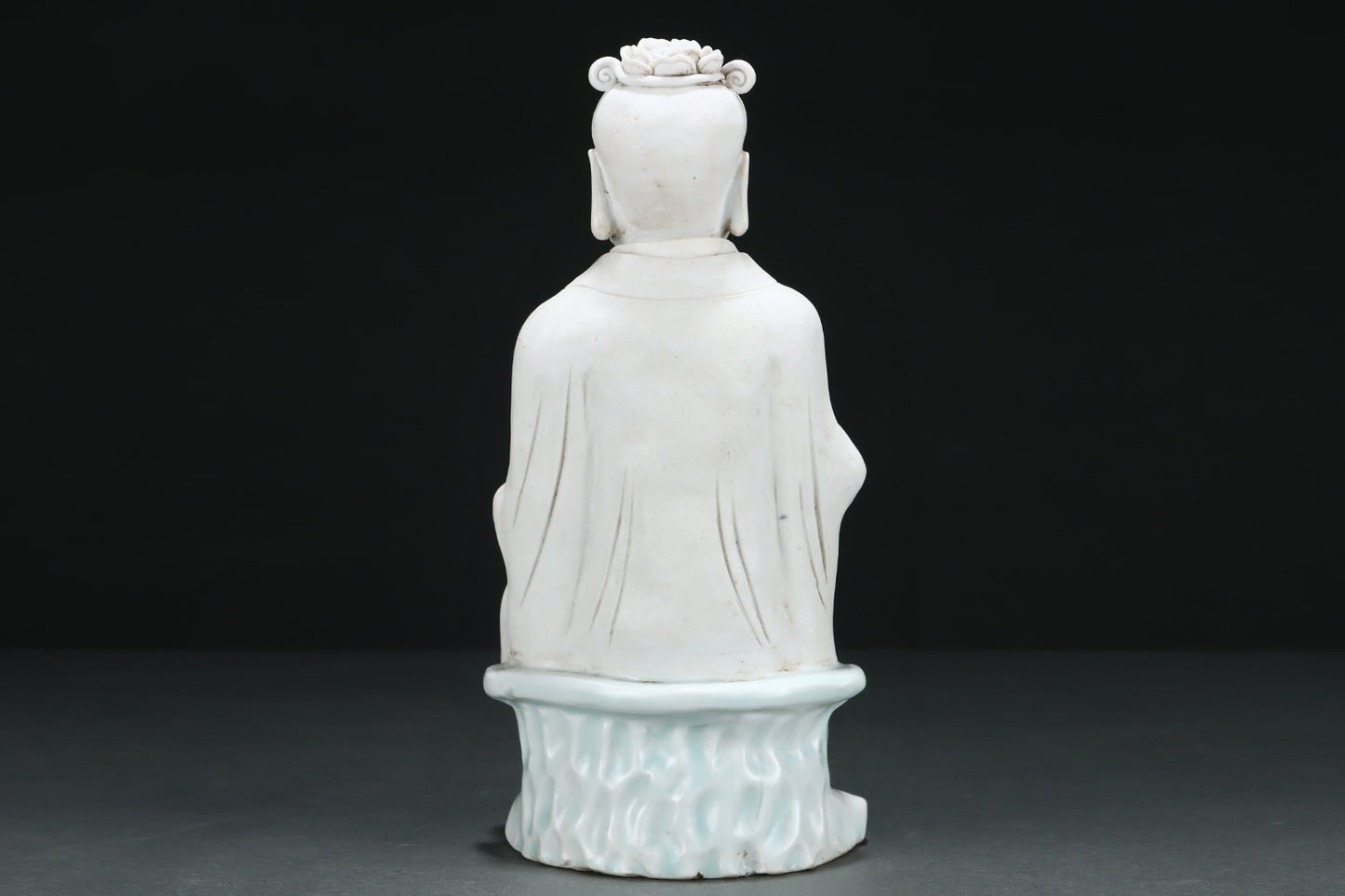 A2303 Vintage Chinese White Glaze Hutian Kiln Figure Porcelain Statue