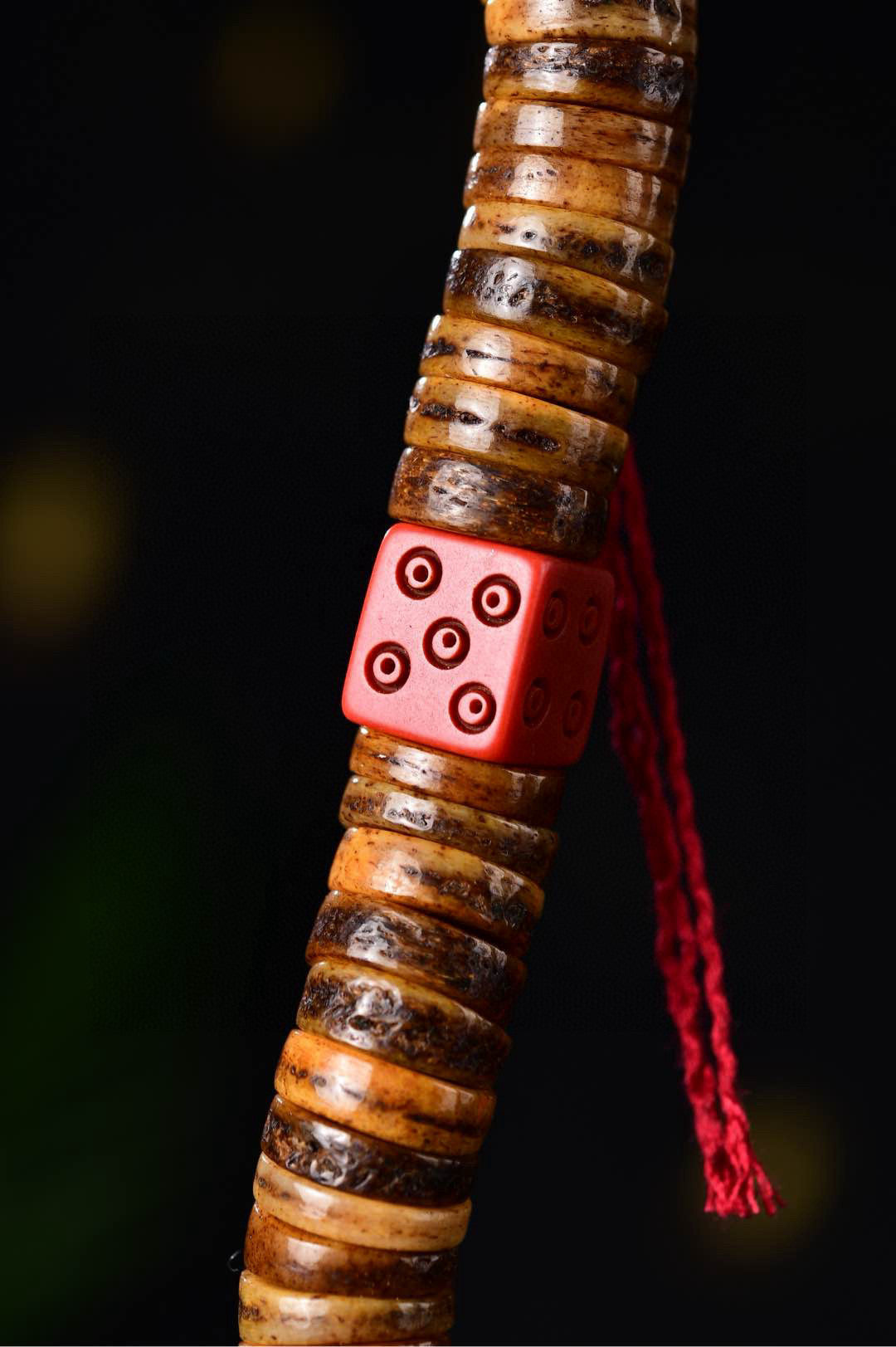 A2318 Vintage Gaba Bone Beads Necklace