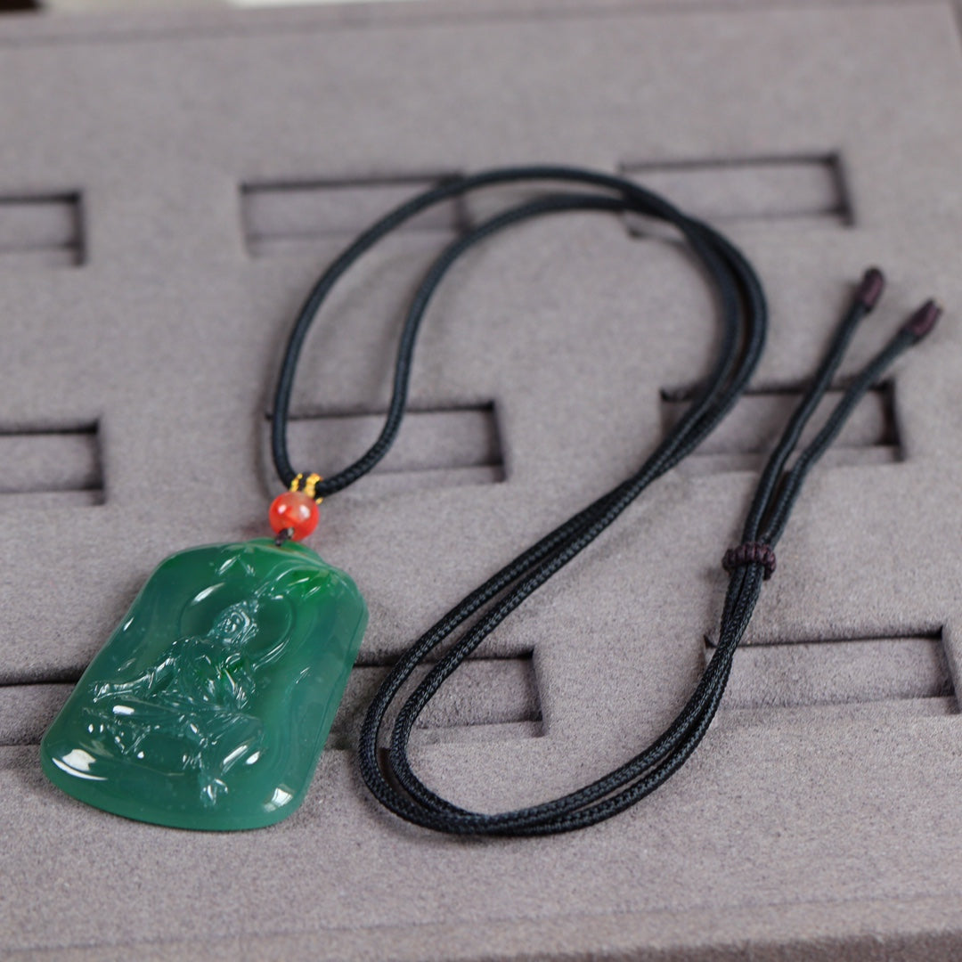 A2332 Beautiful Jadeite Carved Kwan-yin Pendant