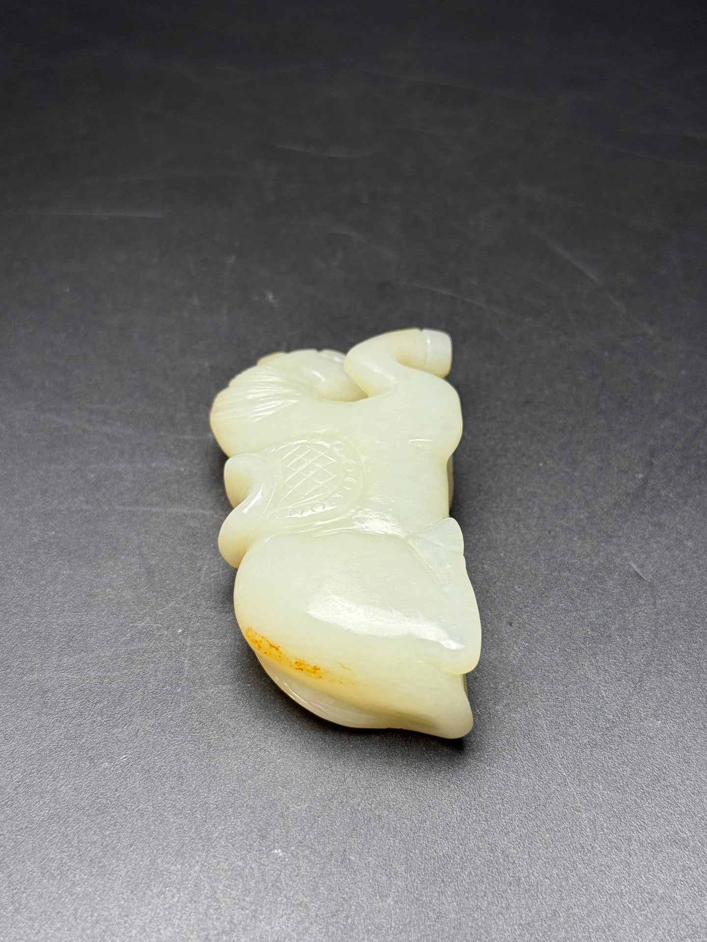 A2348 Superb Chinese Hetian Jade Carved Fortune Horse Pendant