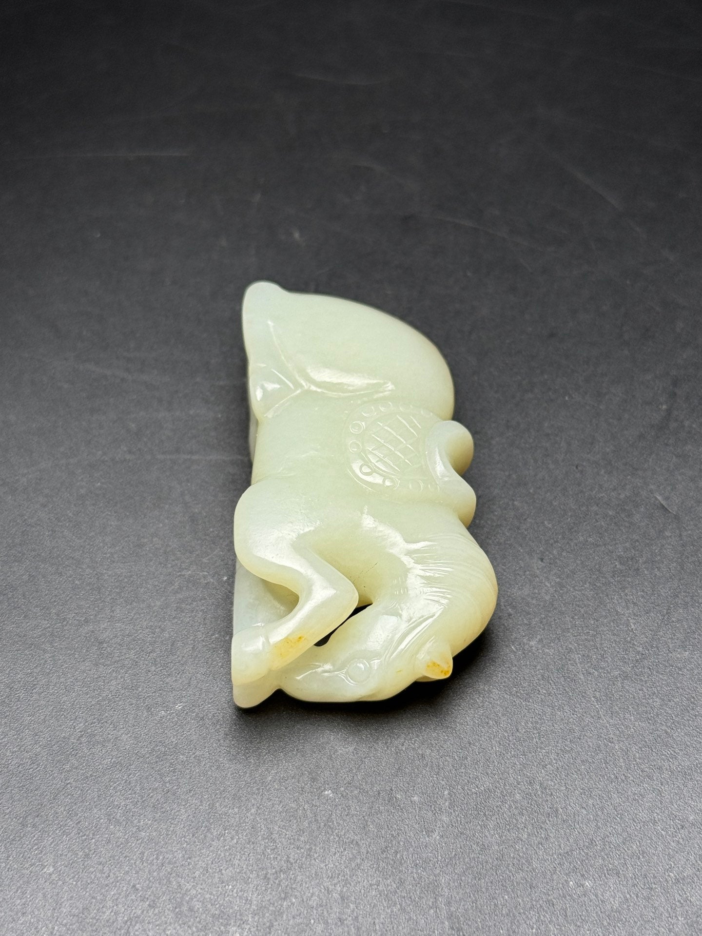 A2348 Superb Chinese Hetian Jade Carved Fortune Horse Pendant