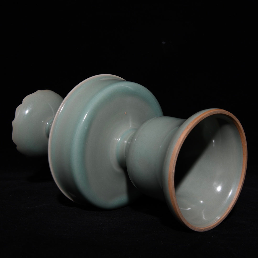 A2365 A Pair Chinese Ru Kiln Porcelain Candlestick