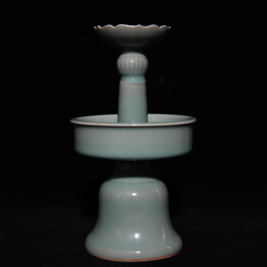 A2365 A Pair Chinese Ru Kiln Porcelain Candlestick