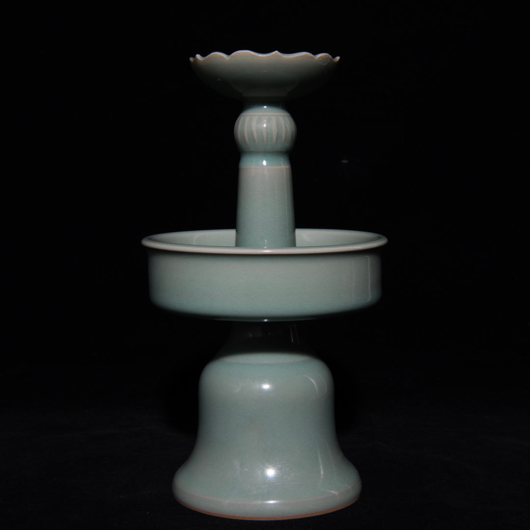 A2365 A Pair Chinese Ru Kiln Porcelain Candlestick