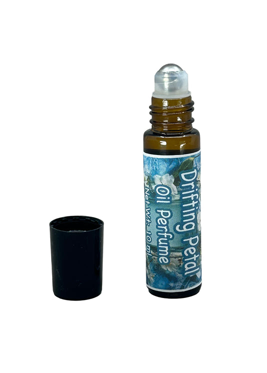 Drifting Petal Oil Perfume Roll-On - Ocean Breeze, Cherry blossom, Musk | 10 ml | 20% Oil w Jojoba | Soft Elegant Scent P012