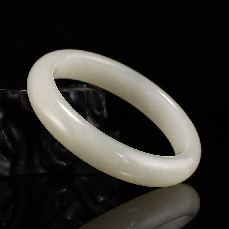 Inside Diameter 53 Natural Hetian Jade Bracelet