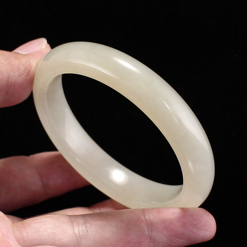 Inside Diameter 53 Natural Hetian Jade Bracelet