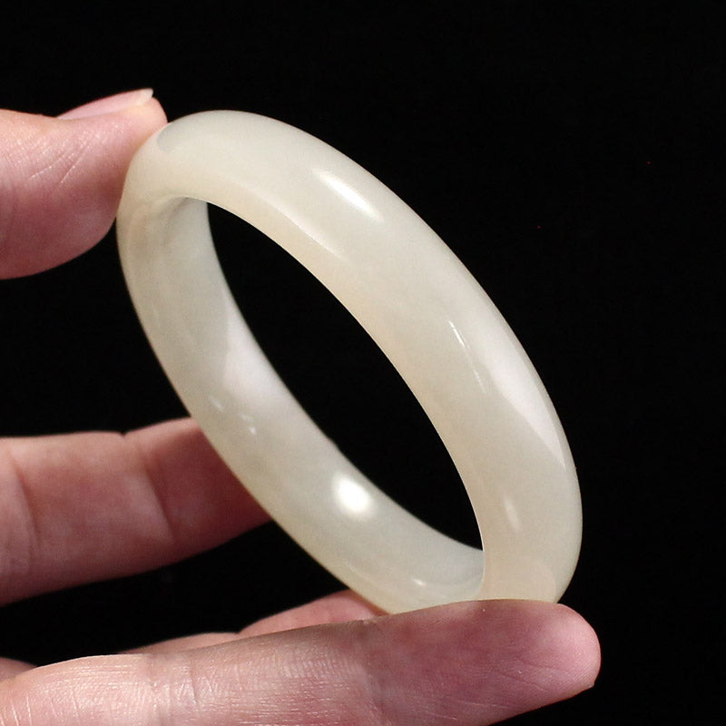 Inside Diameter 53 Natural Hetian Jade Bracelet