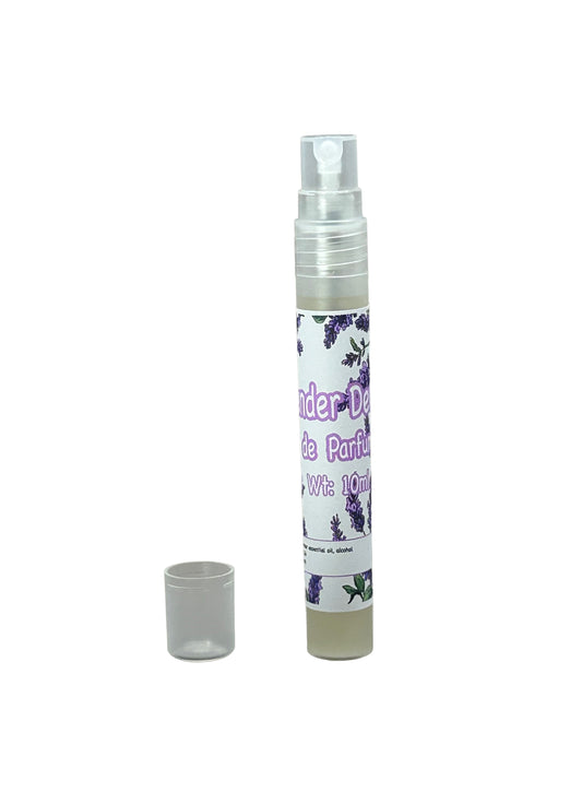 Lavender Dew Eau de Parfum - 10ml Natural Spray w 20% Lavender Fragrance Floral Scent, Calming Relaxing Gift P003B