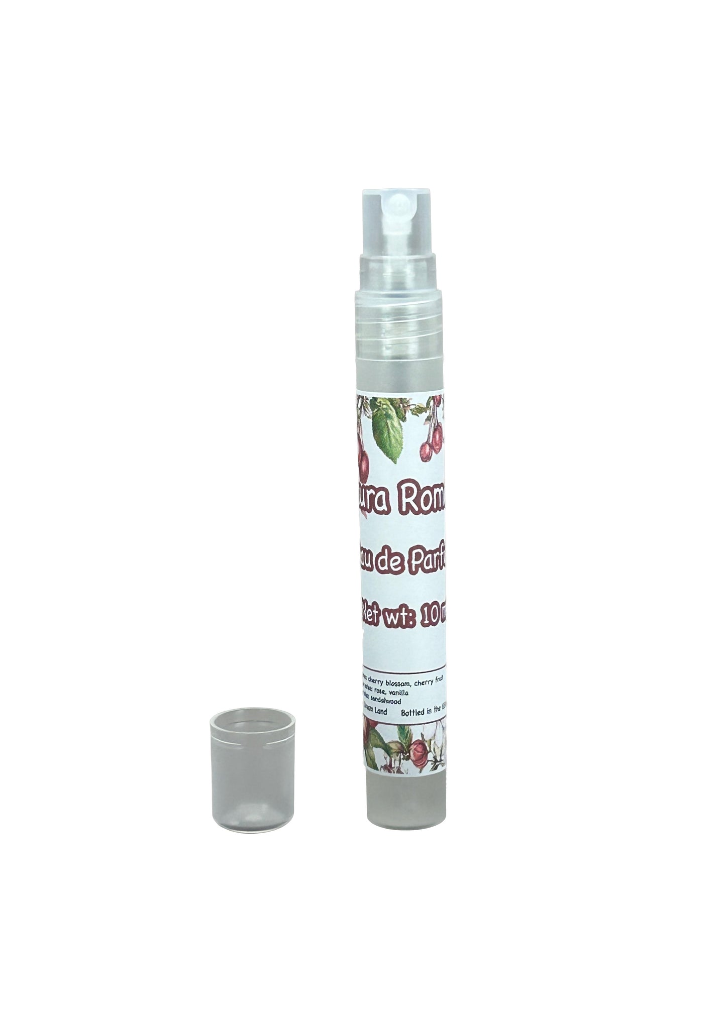 Sakura Romance Eau de Parfum - 10ml Spray w Cherry Blossom, Rose, Vanilla, Sandalwood, Cherry - Rich Floral Scent, Bottled in USA P010B