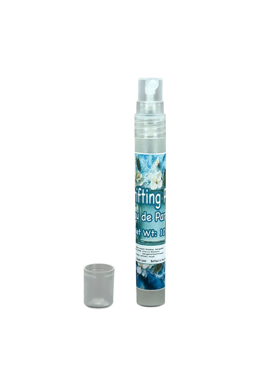 Drifting Petal Eau de Parfum - 10ml Natural Spray w Ocean Breeze, Cherry blossom, Bergamot, Vetiver, Musk - Tranquil Scent P012B