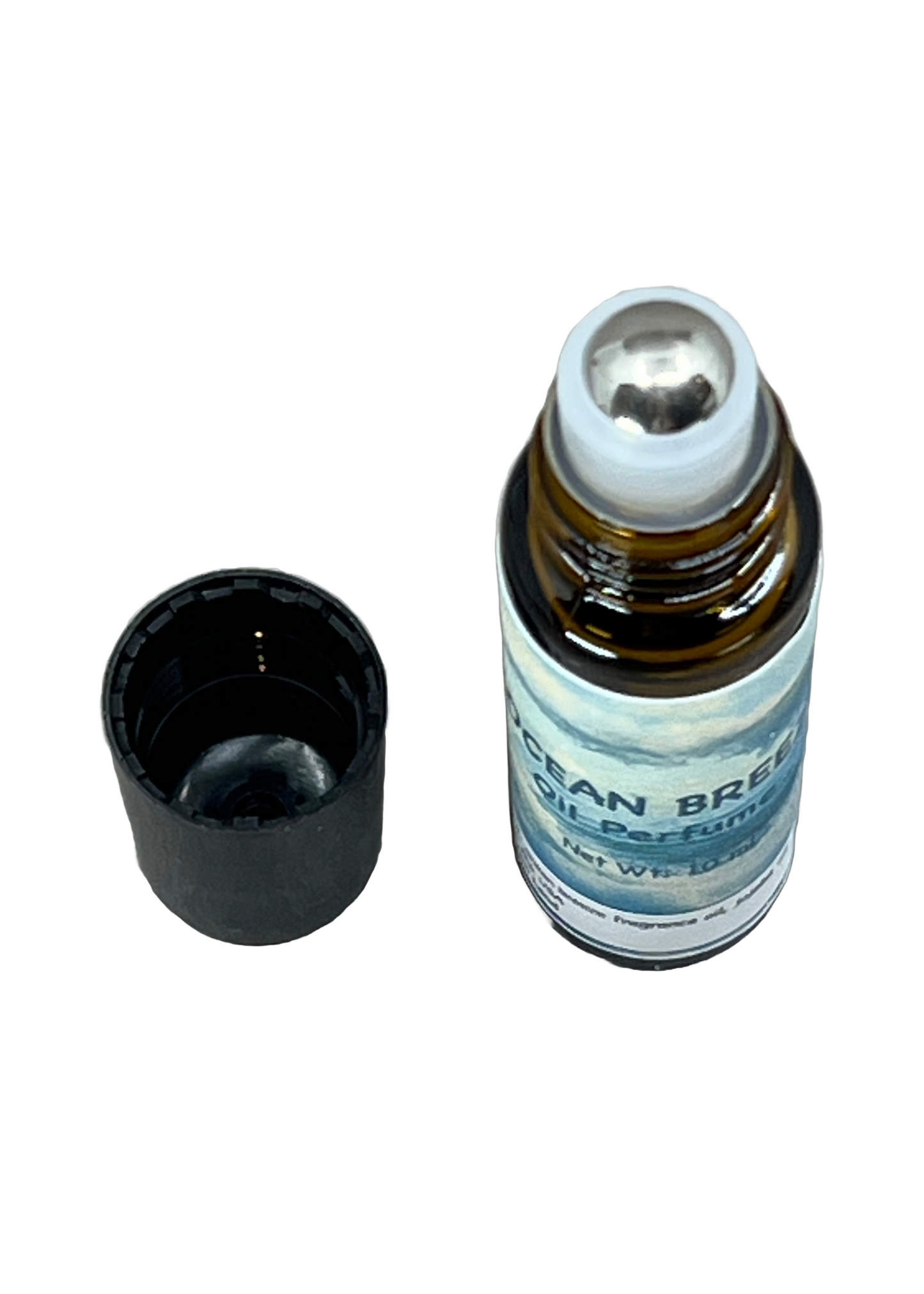 Ocean Breeze Oil Perfume Roll-On - Fresh Coastal Scent | 10ml w 20 Fragrance Oil, Jojoba | Clean Summer Seaside Aroma P005A