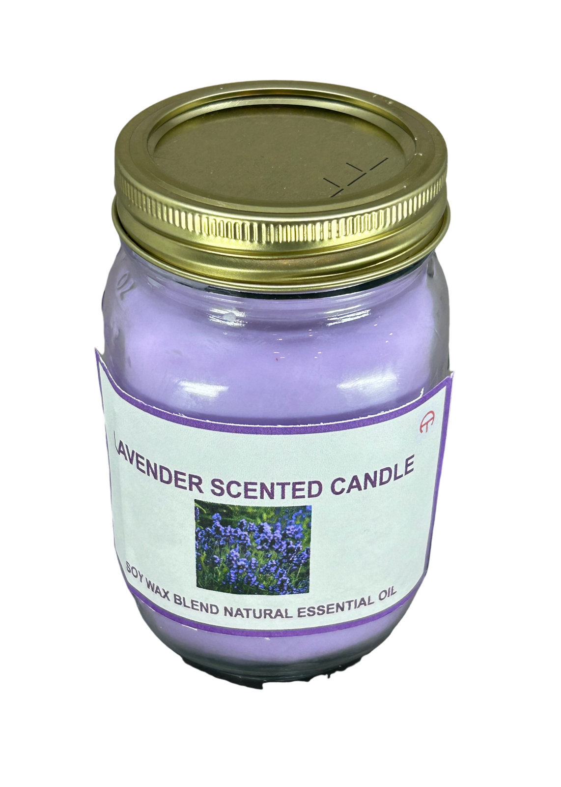QR026 2.5% Purple Lavender Scented Soy Wax Candle 14oz Jar