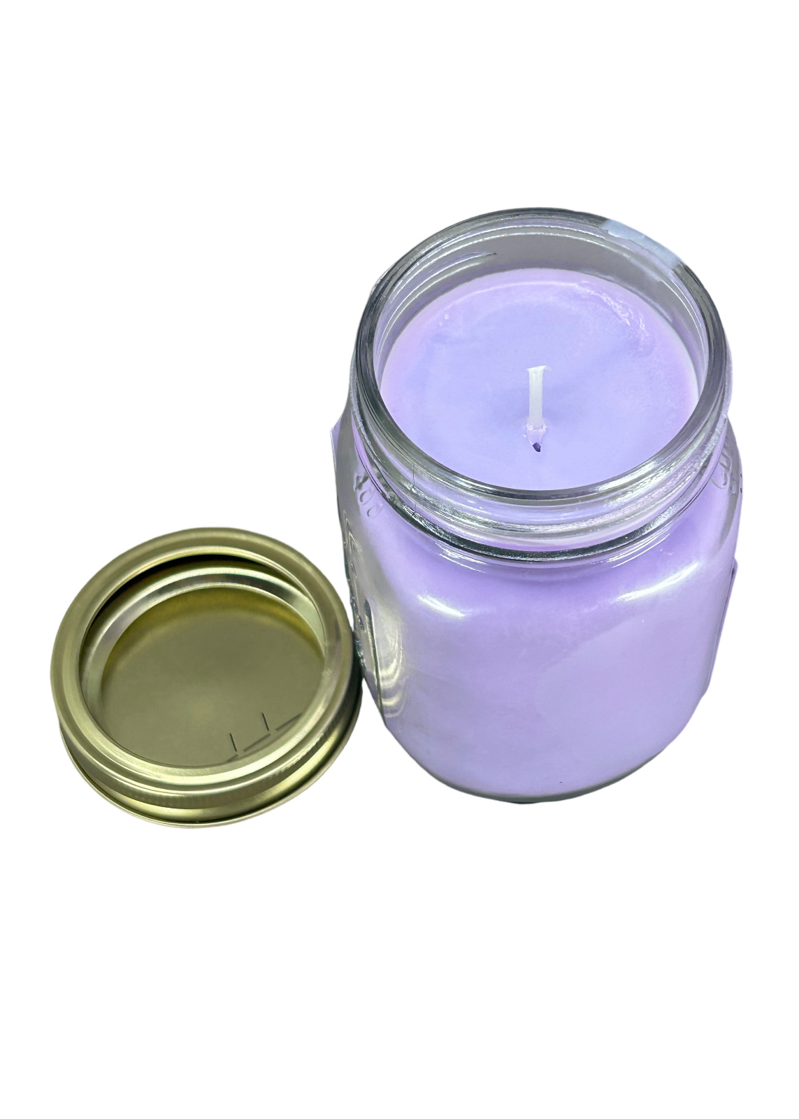 QR026 2.5% Purple Lavender Scented Soy Wax Candle 14oz Jar